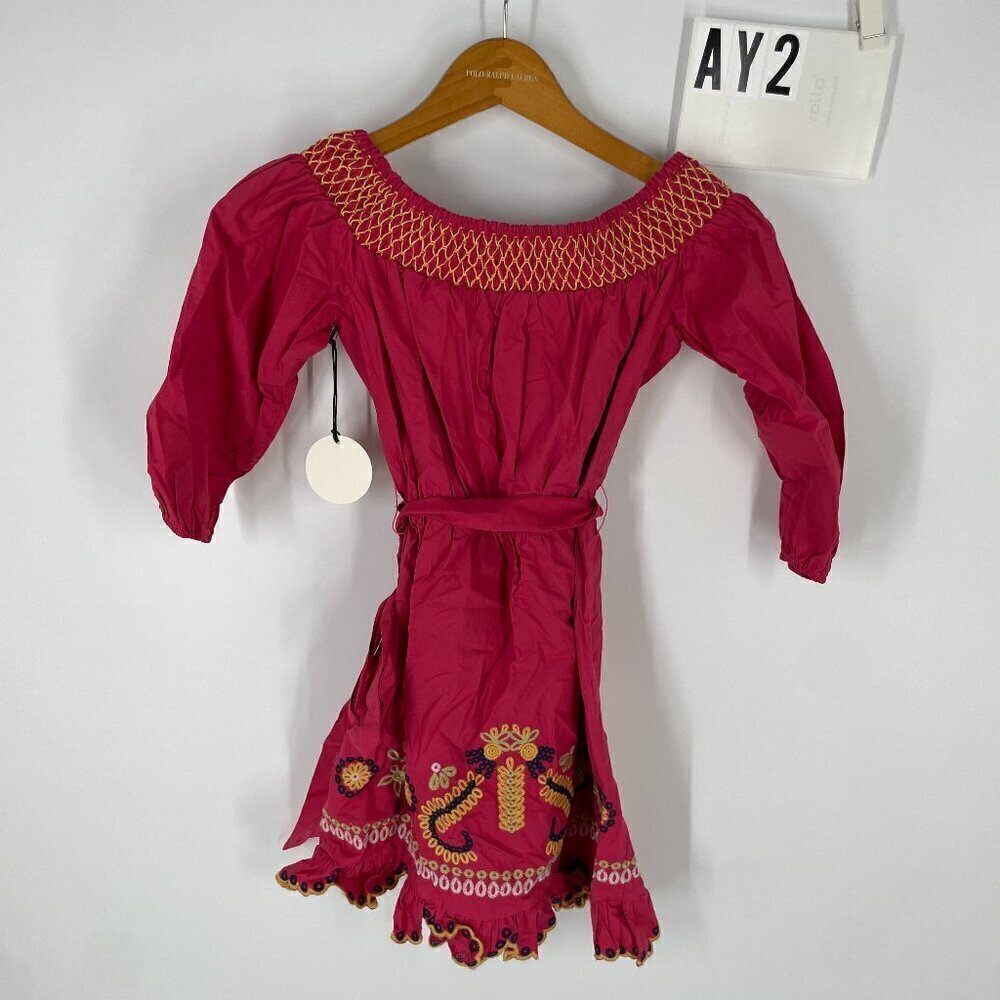 NWT Tularosa pink embroidered  mini dress XS